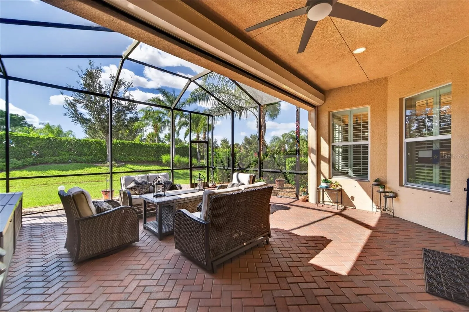 Screened Lanai w/Brick Pavers
