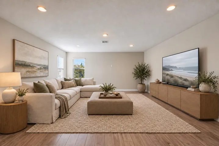Virtually Staged Second floor bonus room