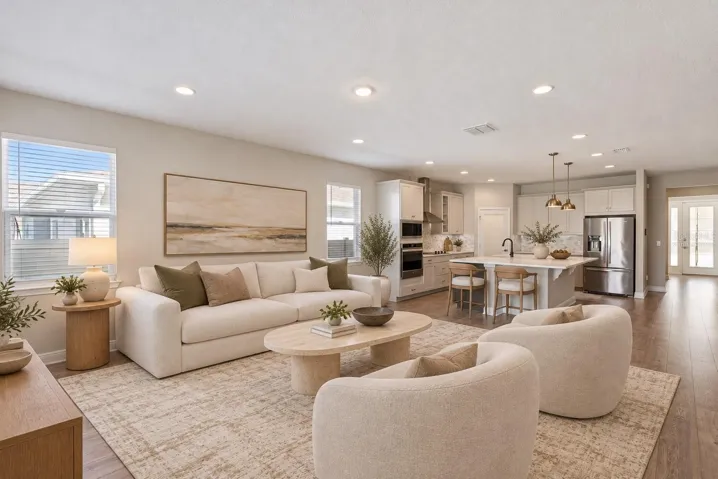 Virtually Staged Family Room