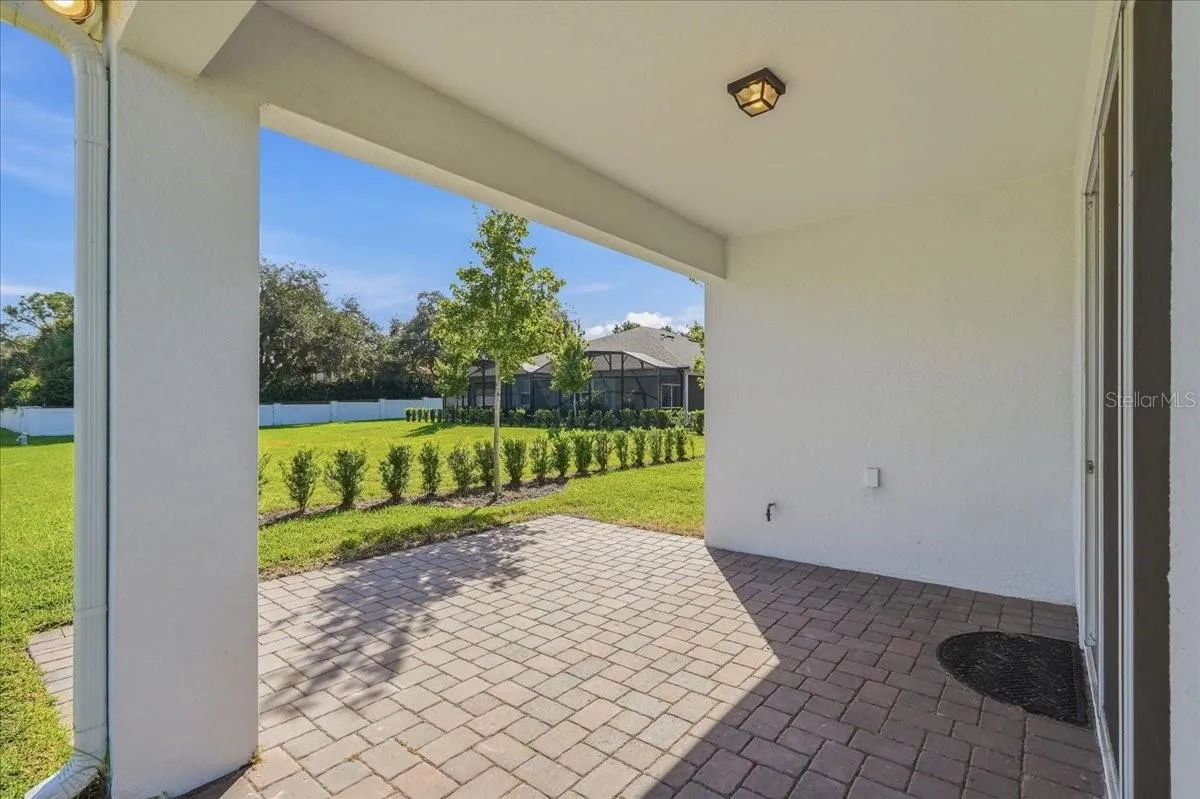 Pavered, Covered Lanai