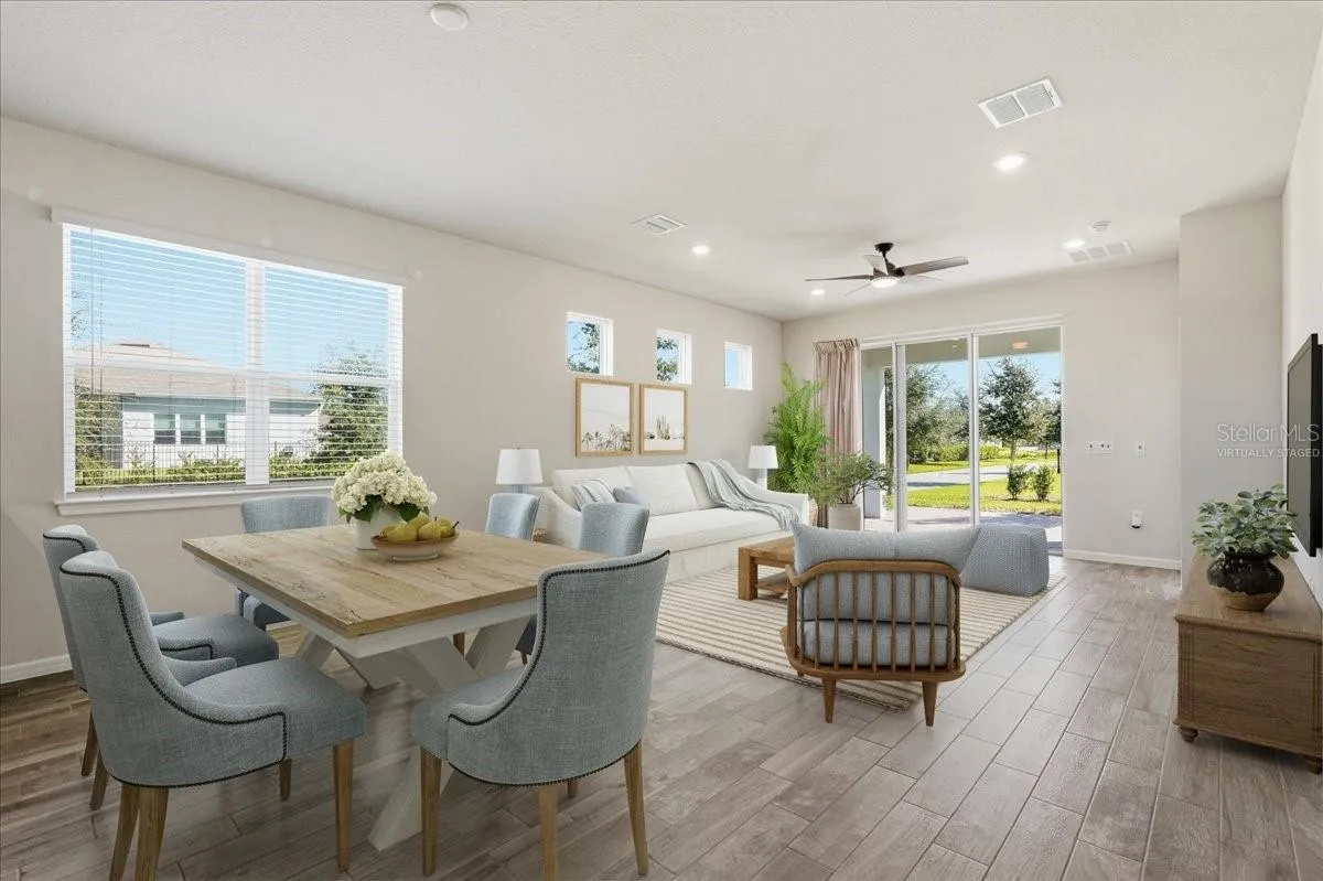 Dining Room and Living Room - Virtually Staged