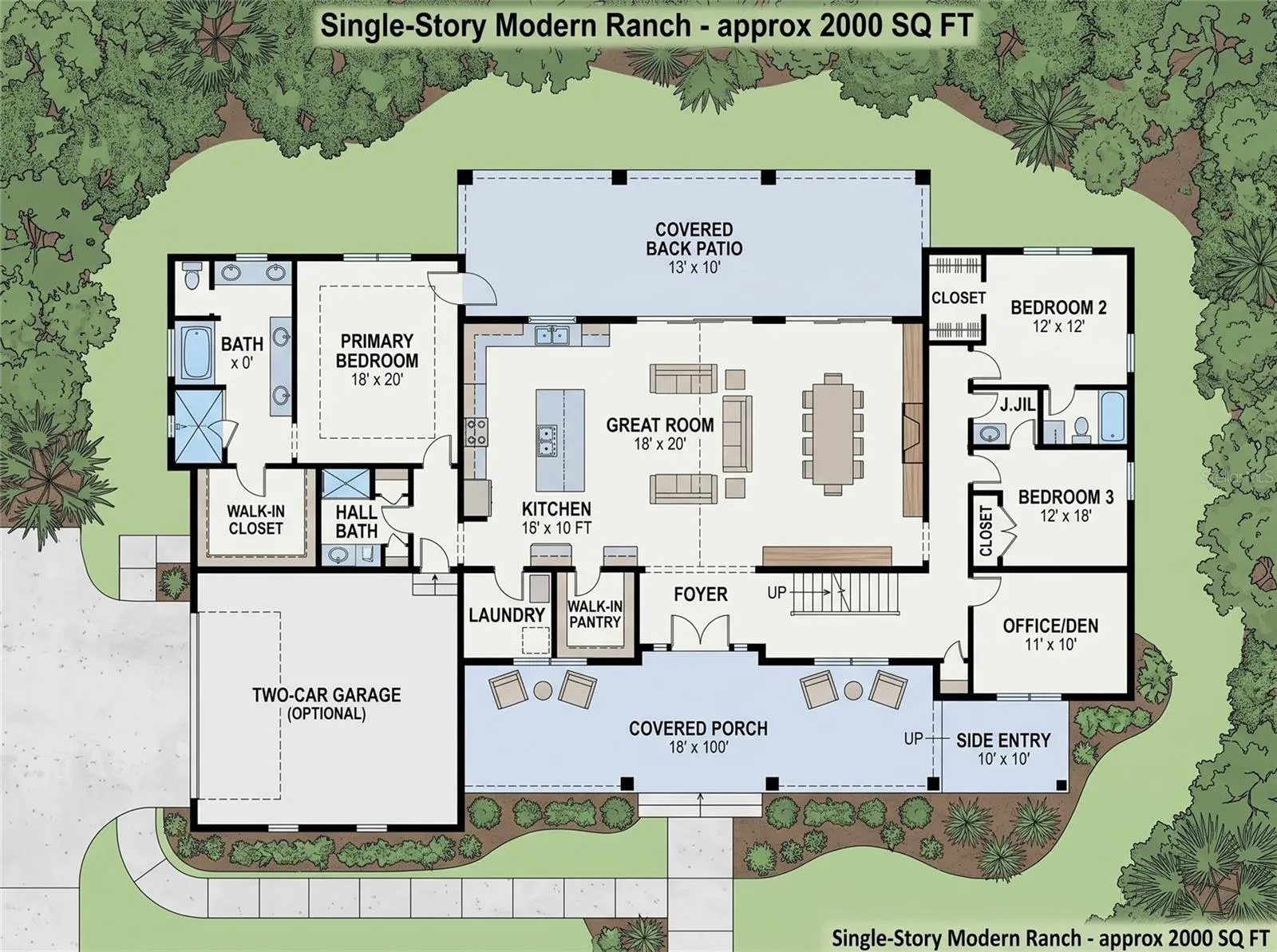 Depiction of a floor plan