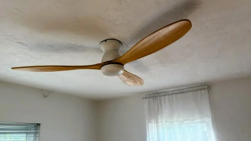 New ceiling fans in the bedrooms