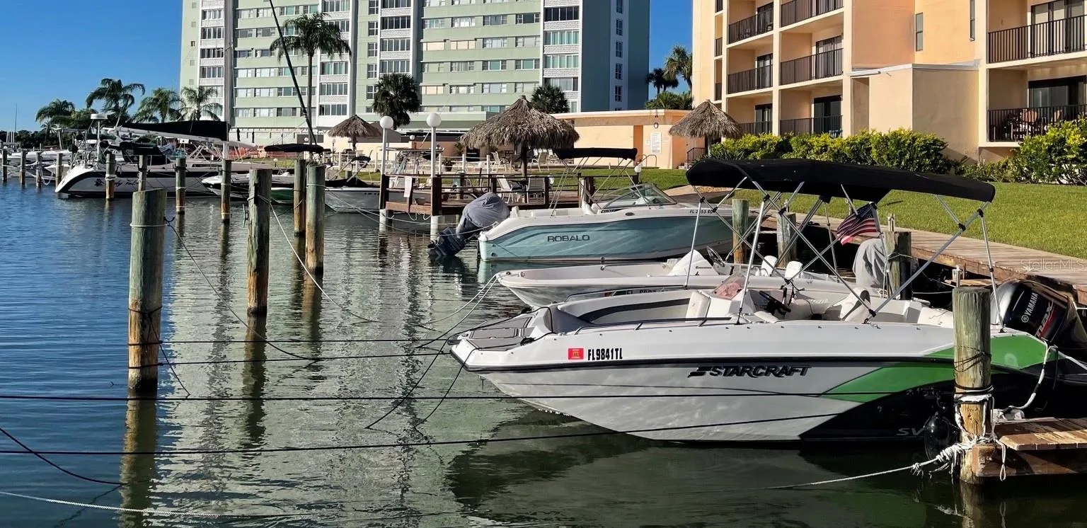 View of the 16 slip marina