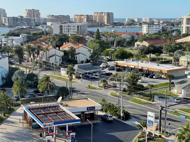 Panoramic view across Island Estates towards Clearwater Beach
