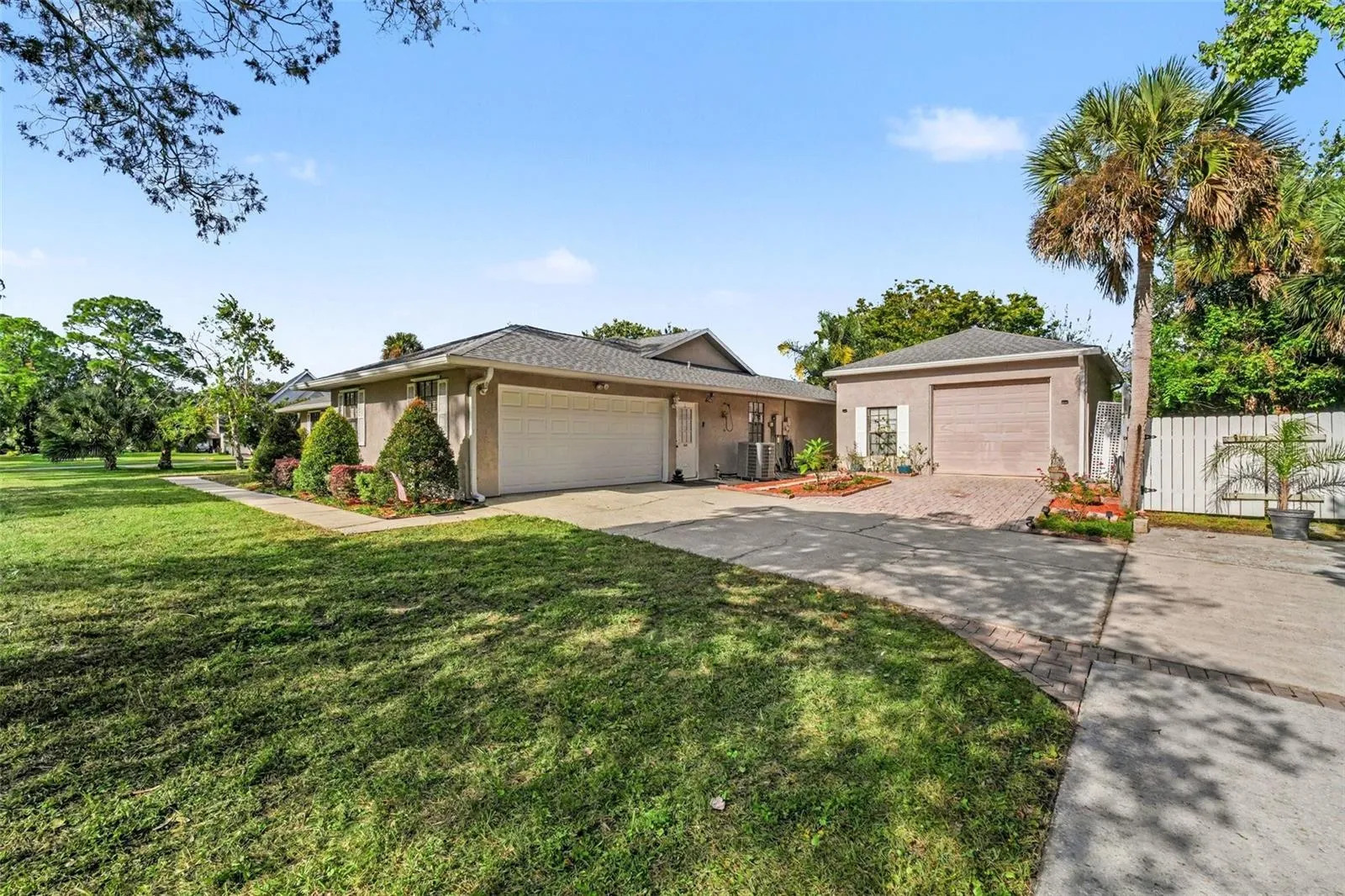 driveway and garages