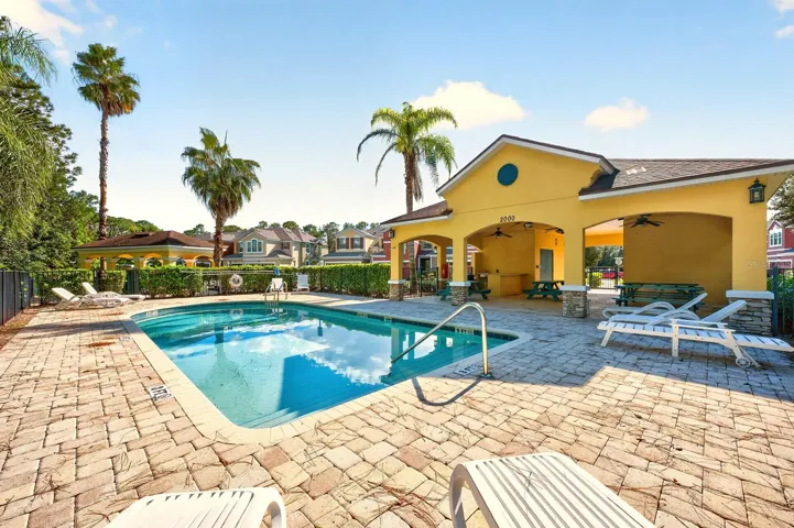 The SPARKLING COMMUNITY POOL, located close to the home—makes it easy to enjoy a refreshing swim without the work of maintaining a pool yourself.