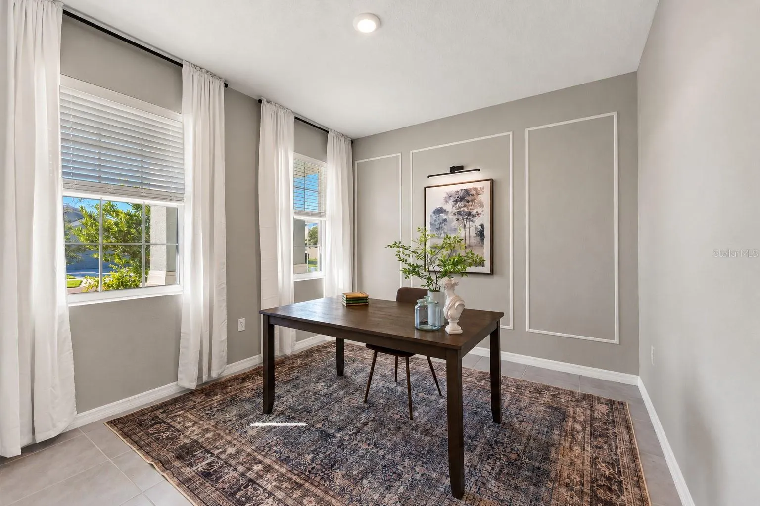 Office with trim feature wall - 5126 Jackel Chase Dr, Wimauma