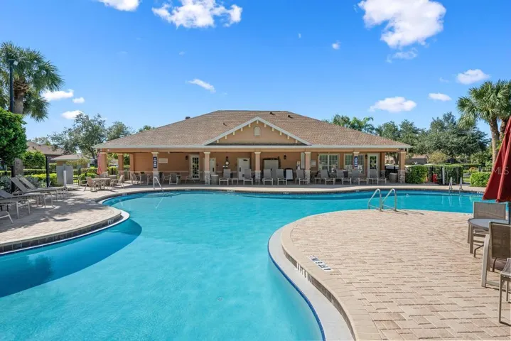 Relaxing oversized pool