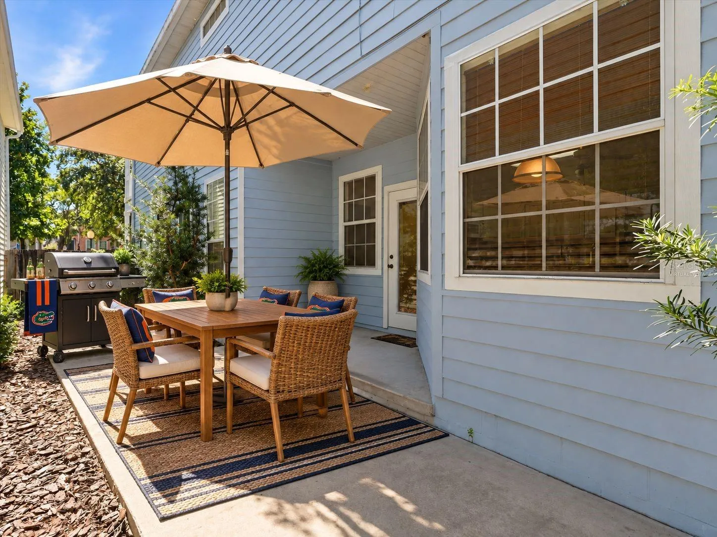 Virtually Staged - Patio off Kitchen and Dinette area