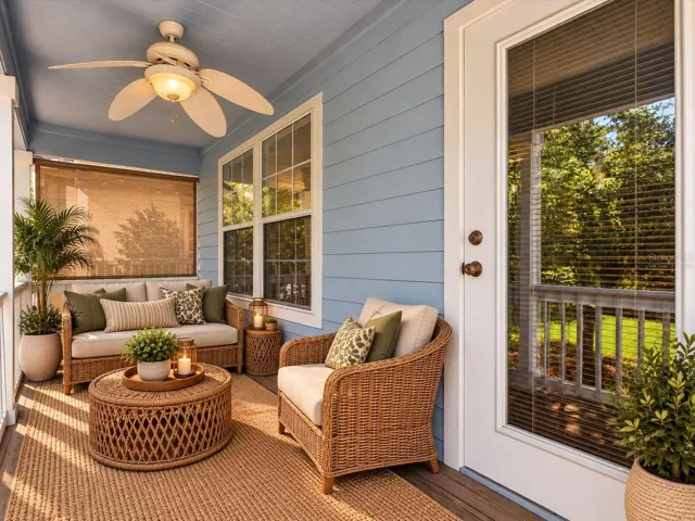 Virtually Staged - Primary Bedroom Balcony Porch