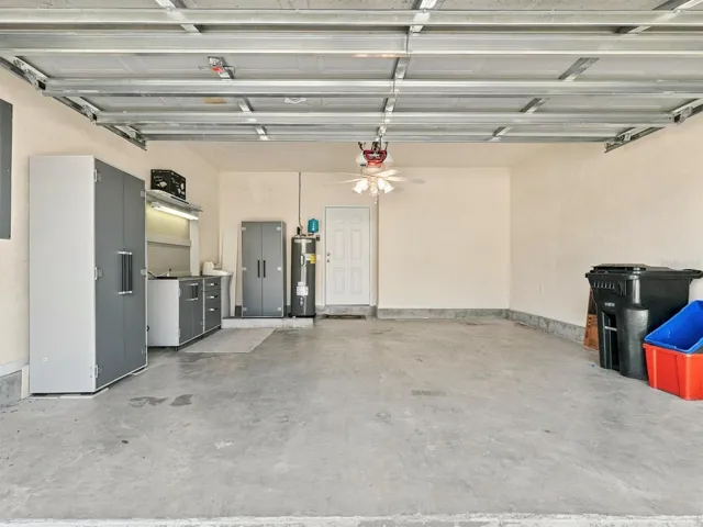 Garage includes shelfs, and work bench, wWater Softner, and New Hotwater heater Sept 2026