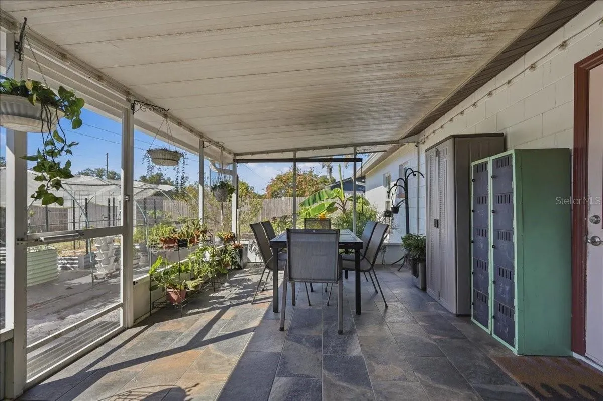 Rear screened porch