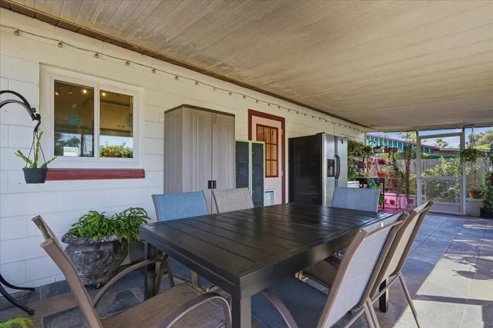 Rear screened porch