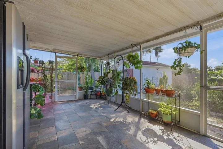 Rear screened porch