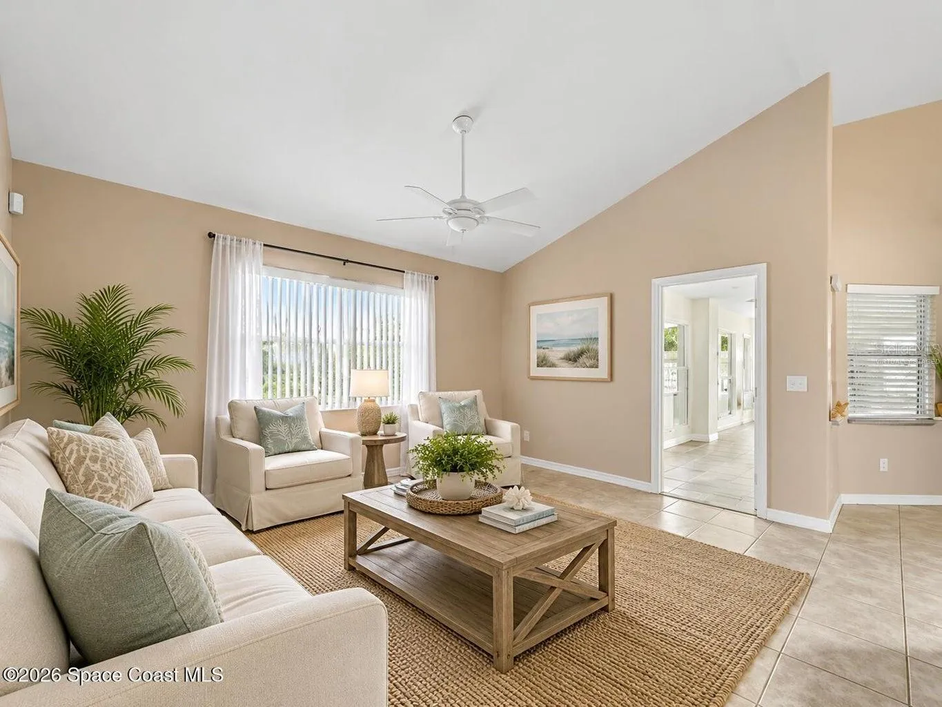 Virtually Staged Family Room