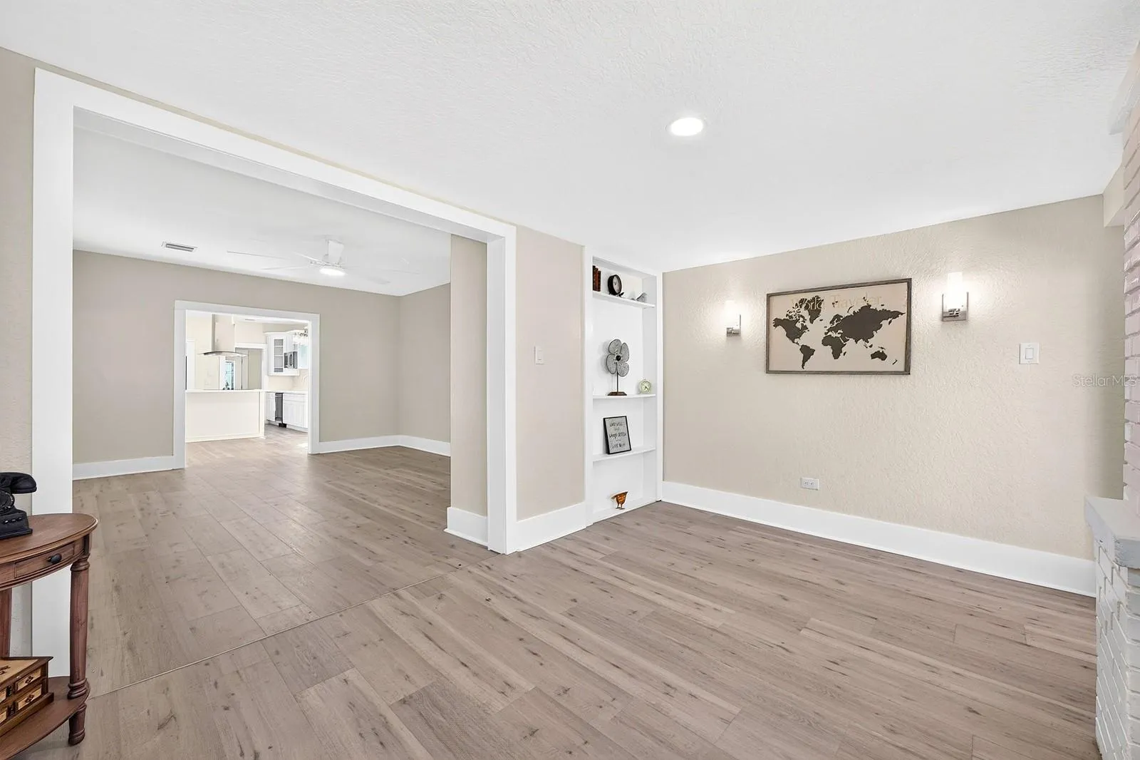 The Foyer leads into the Living Room.