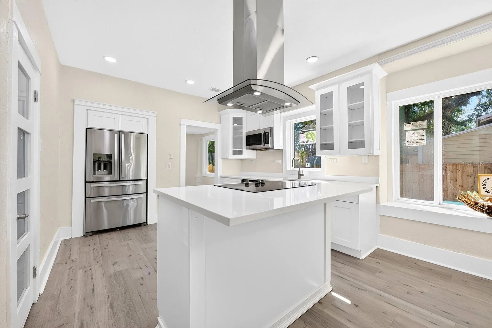 The center island also has room for counter-height stools.