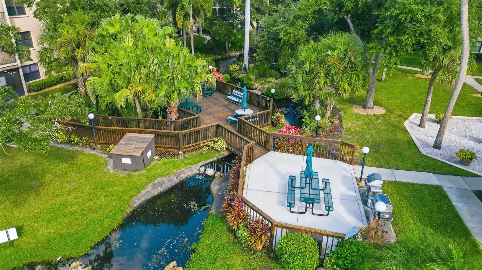 Community Outdoor Gathering Space and Grilling Area