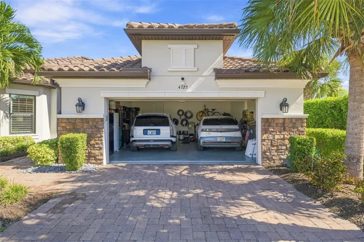 Extended garage easily hold 2 vehicles