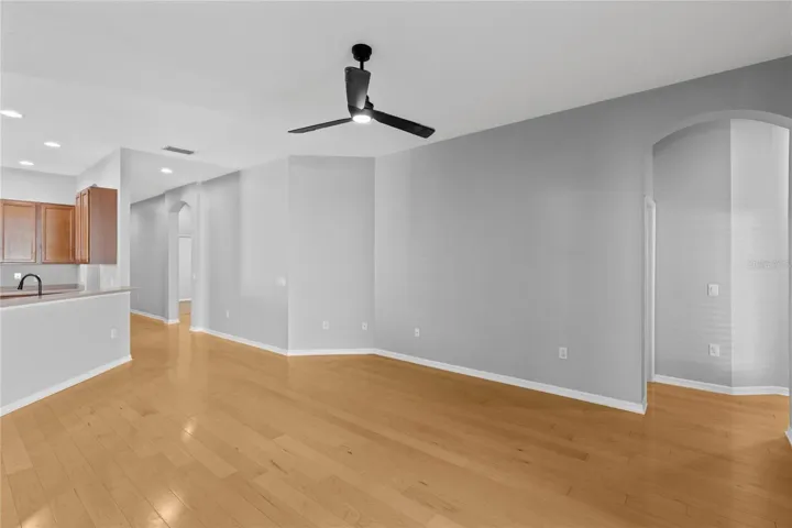 Living area off kitchen leading to Guest  bedroom
