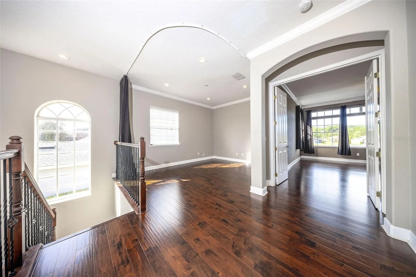 Loft space and primary bedroom entrance