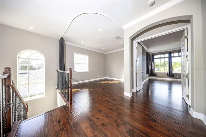 Loft space and primary bedroom entrance