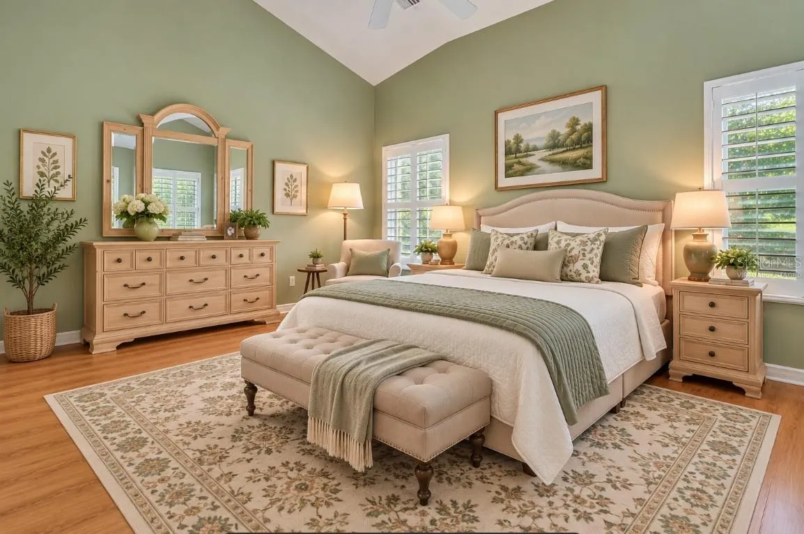 Primary Bedroom with en suite- virtually staged