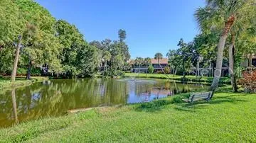 Serene Lake with Benches