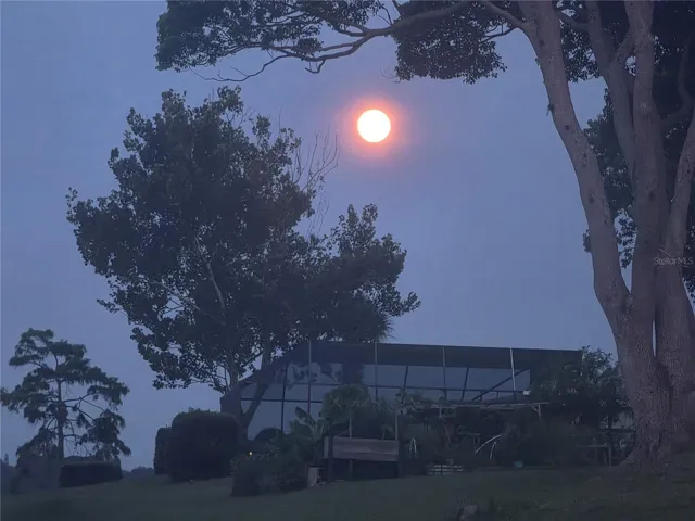 Full moon over the property