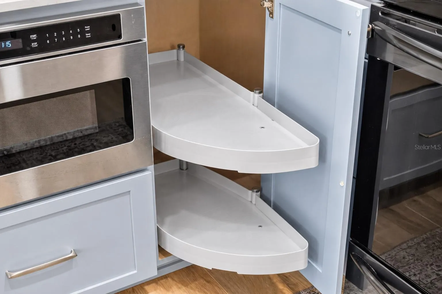 kitchen hideaway shelves for extra space usage