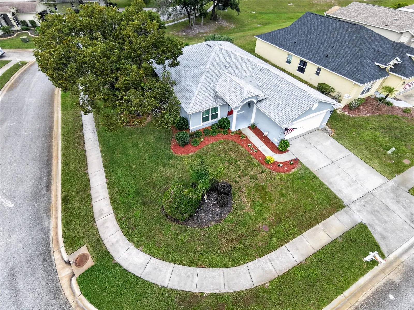 Aerial view of home