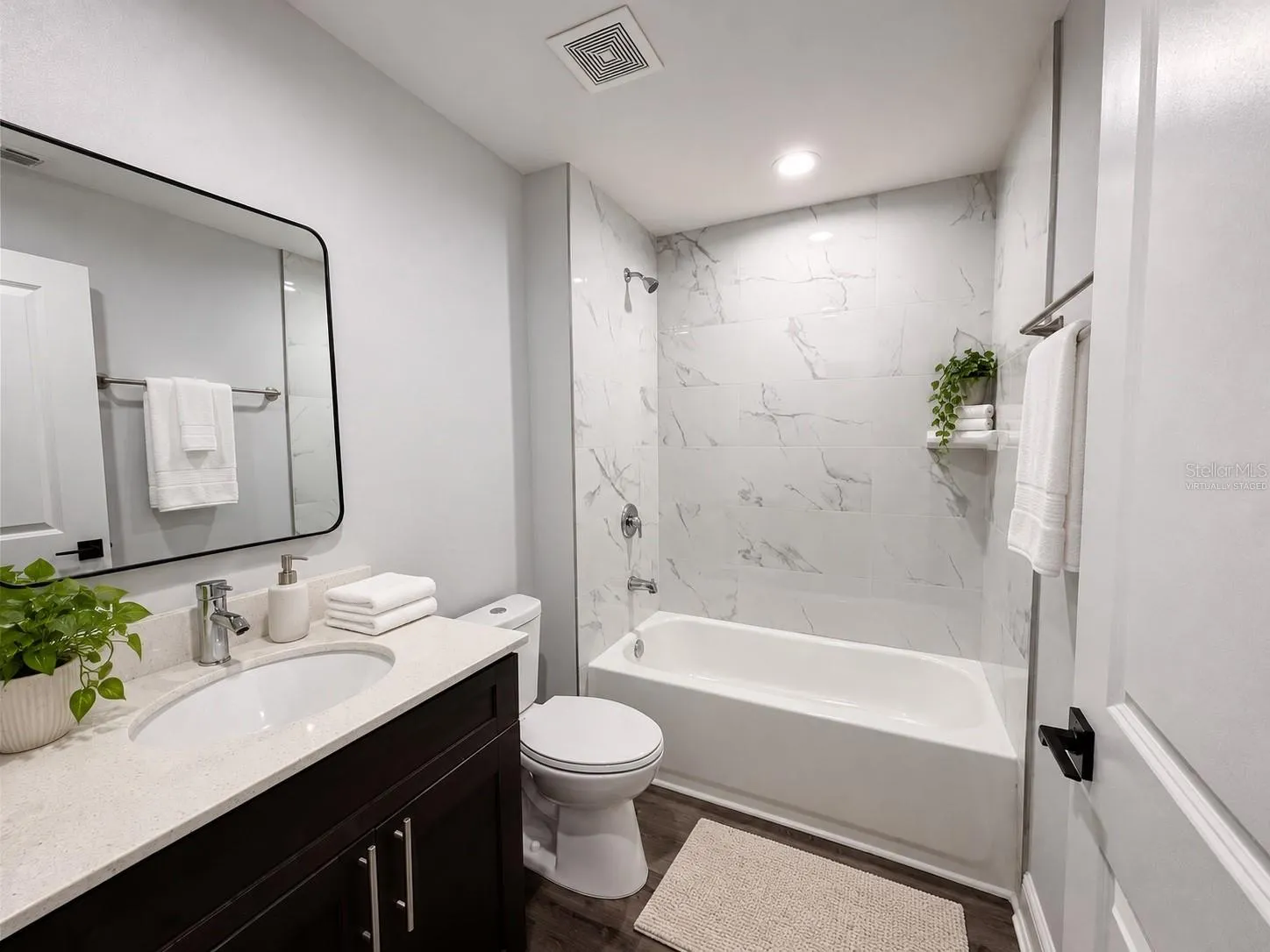 Virtually staged bathroom