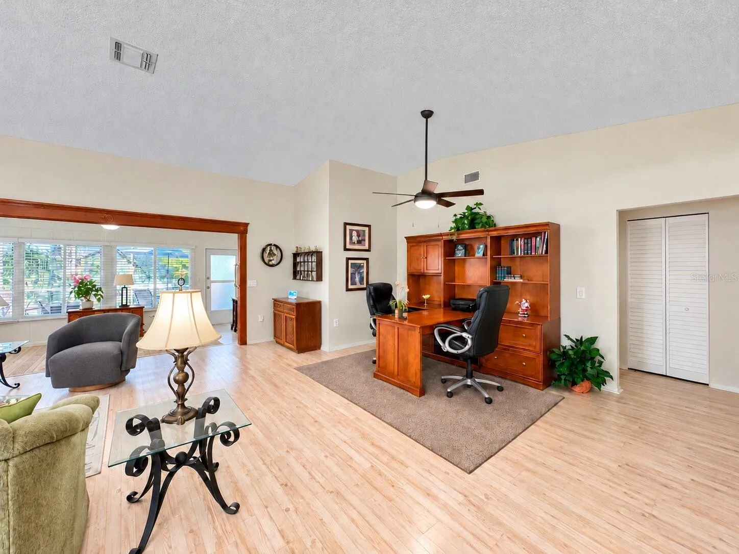 Dining area currently being used as home office.