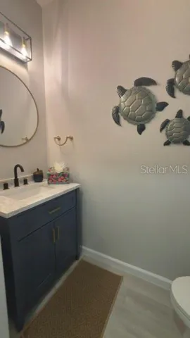 half bathroom located near entrance