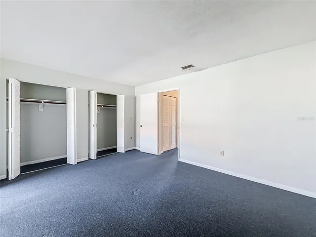 Double closets in primary bedroom