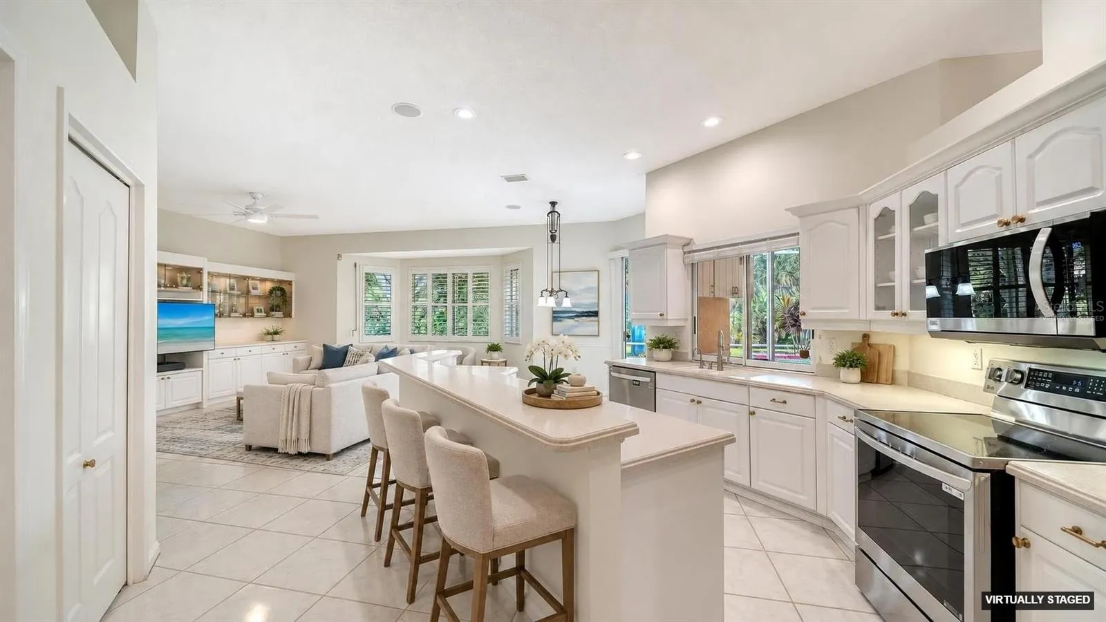 Virtually staged kitchen