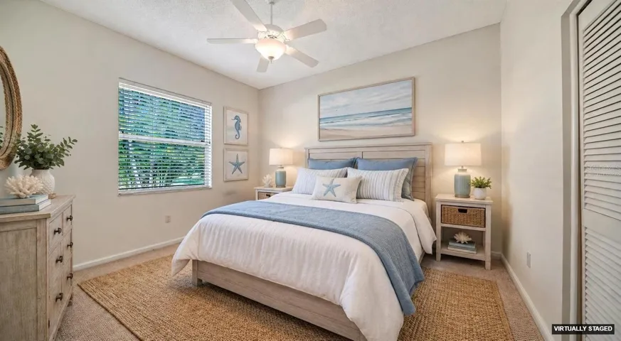 Virtually staged bedroom 2