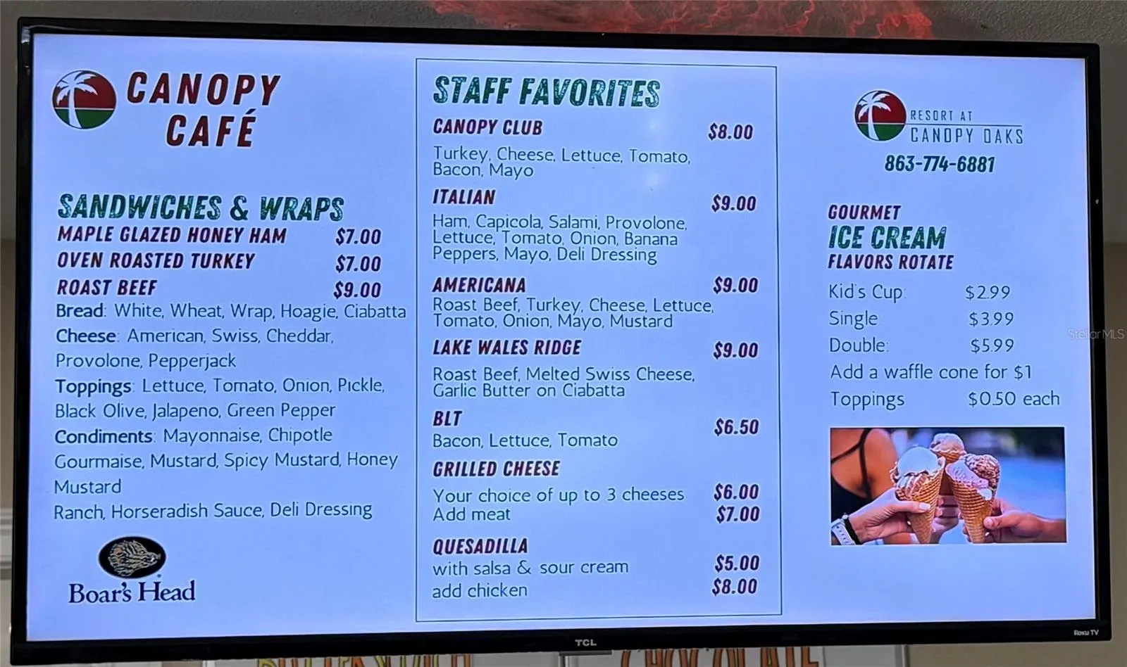 Food Menu (Sample)