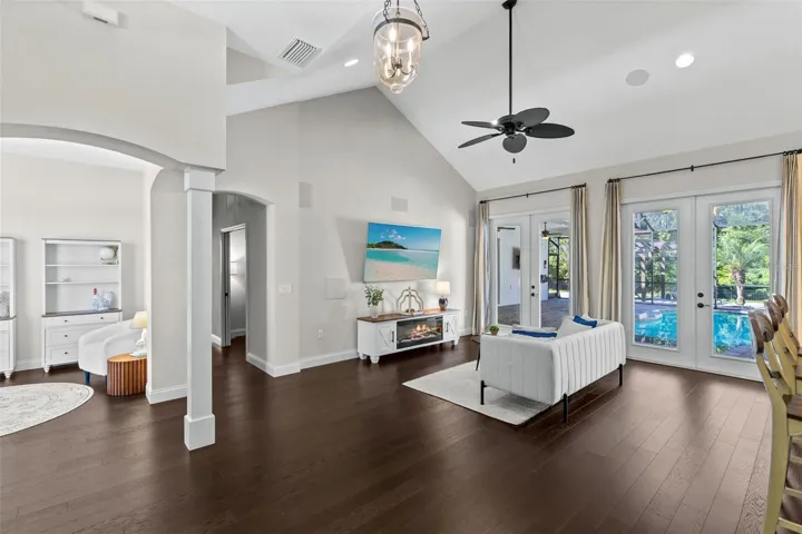 Family Room Open to Kitchen and adjacent Living Room