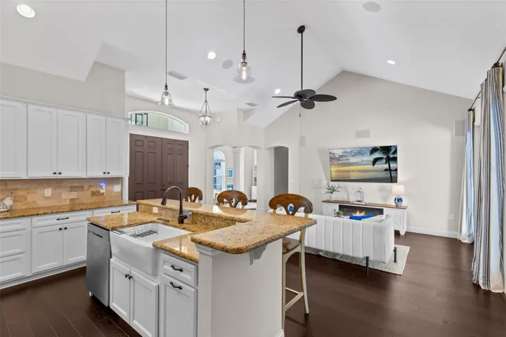 Kitchen open to the family room which is the gathering area for everyone!