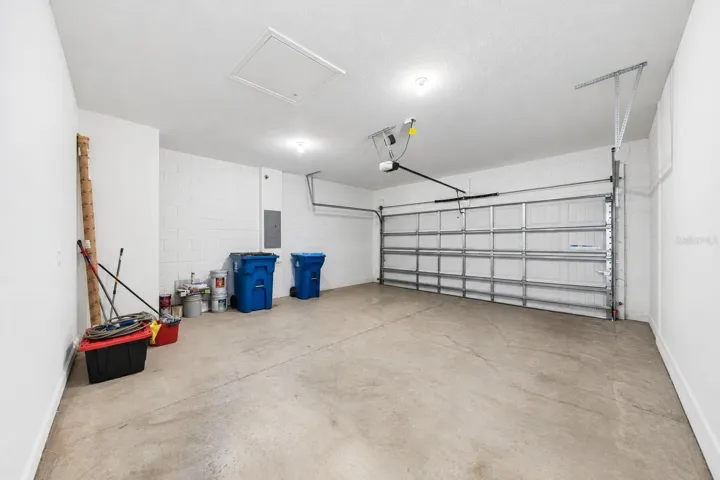 Inside Oversized 2 car garage