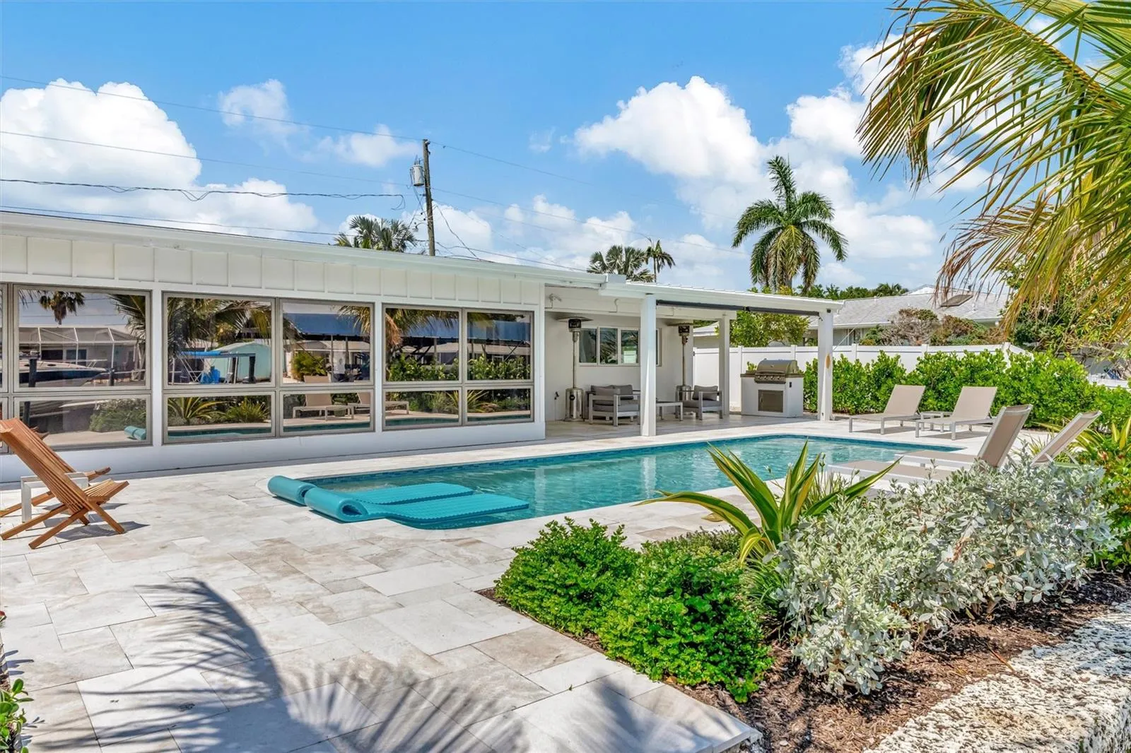 Renovated heated saltwater pool (2022)