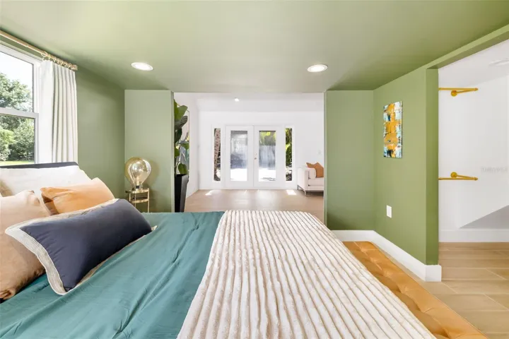 Generously sized bedroom within the flexible guest/in-law-style living area, offering privacy and comfortable space for extended stays.