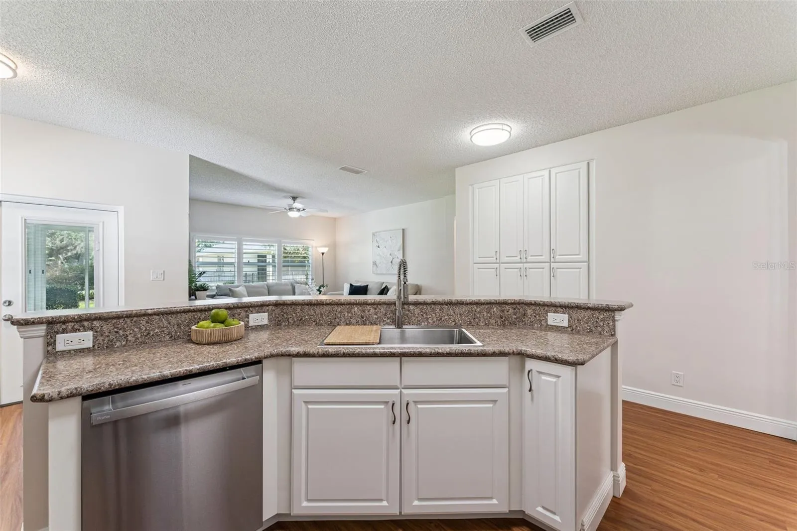 View of the Family Room &amp; Dinette area from the Kitchen