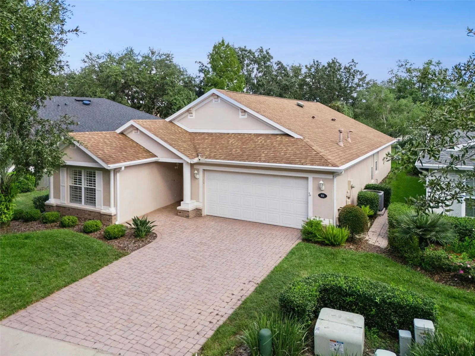 Aerial view from the front of the home