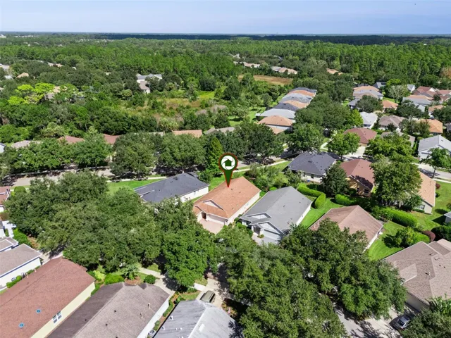 Aerial view of the home's location &amp; the surrounding neighborhood area