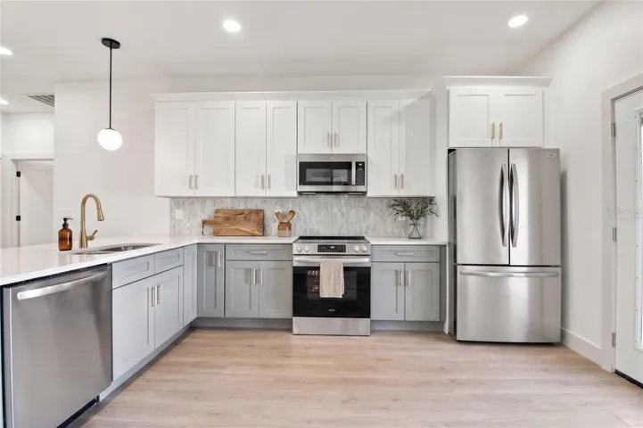 virtually staged kitchen