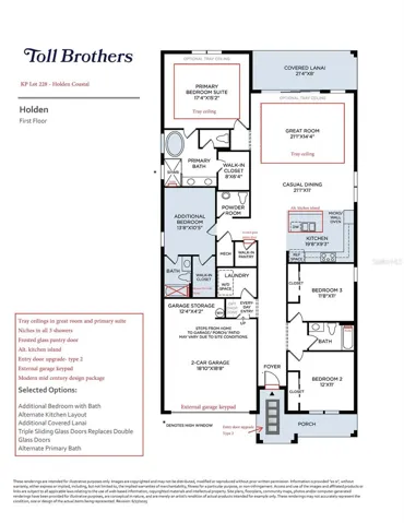 Full home layout with upgrades