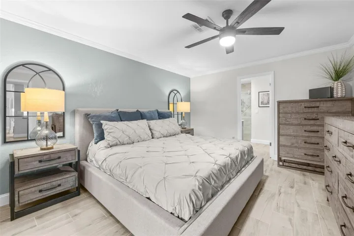 Primary bedroom with access to pool